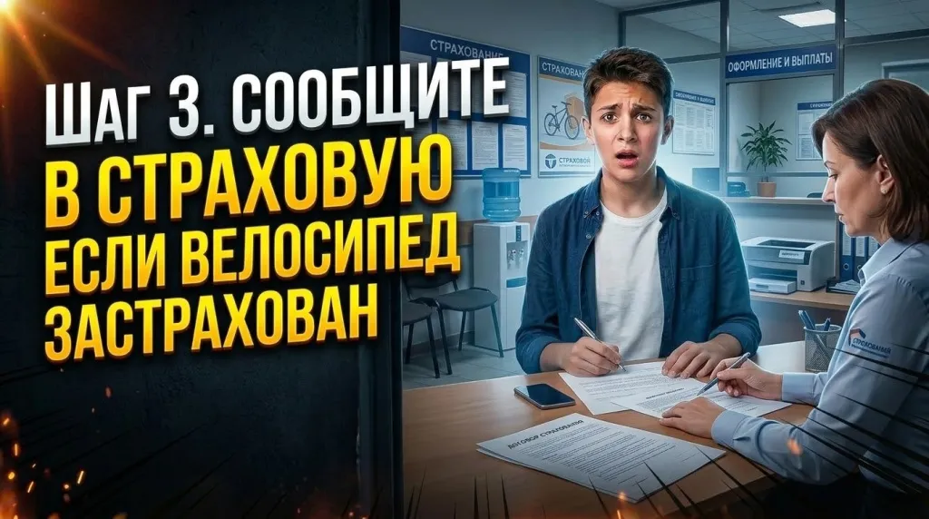 Сообщите в страховую о краже велосипеда