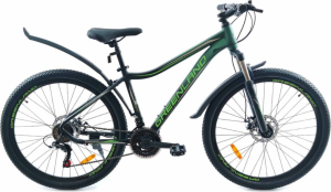 Велосипед GreenLand Demetra 27.5 (16.5, черный/зеленый)