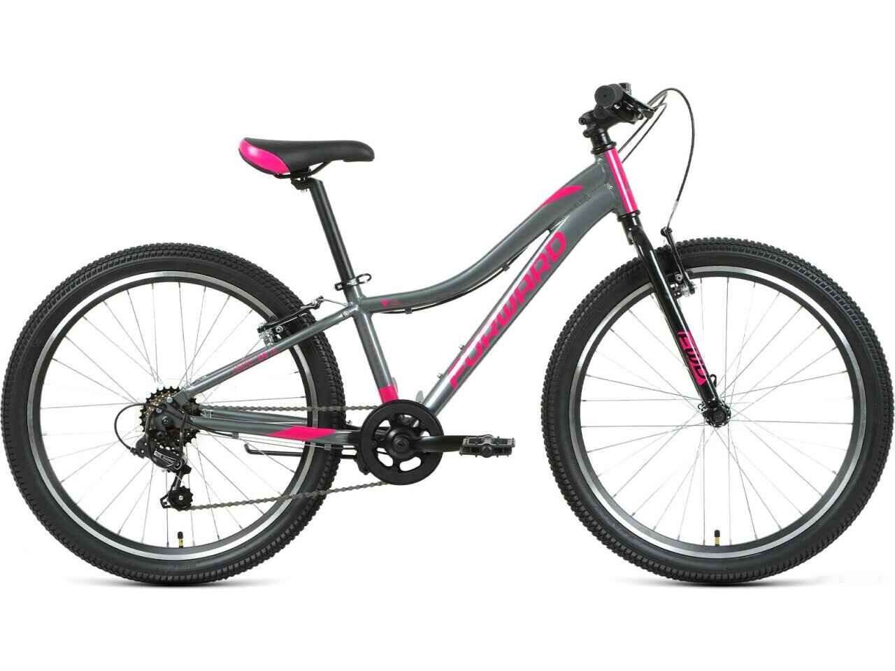 Велосипед Forward Jade 24 1.0 (12, серый/розовый, 2022)