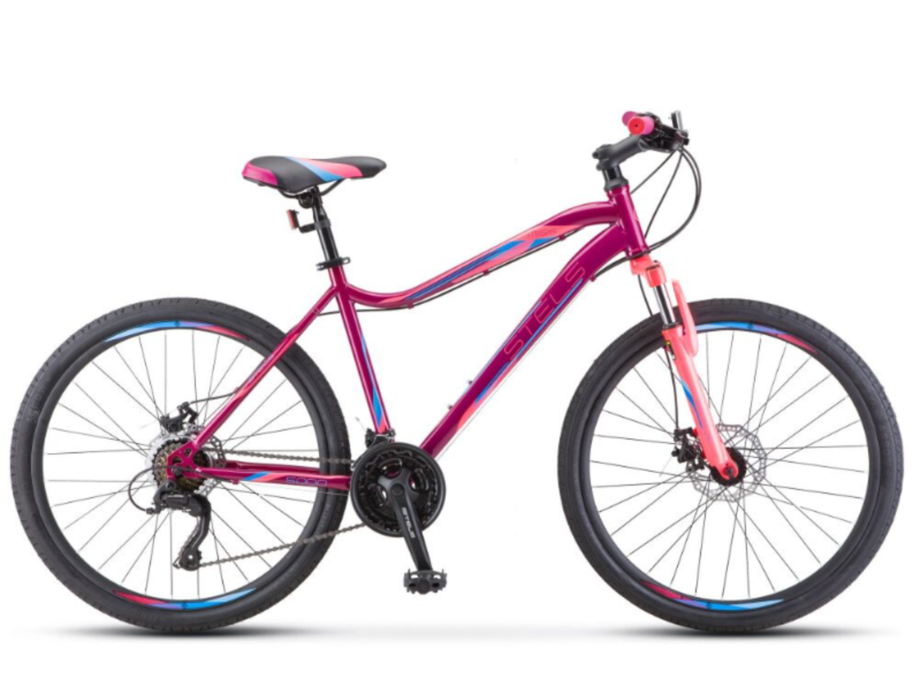 Велосипед Stels Miss 5000 MD 26 V020 (18, фиолетовый/розовый, 2022)