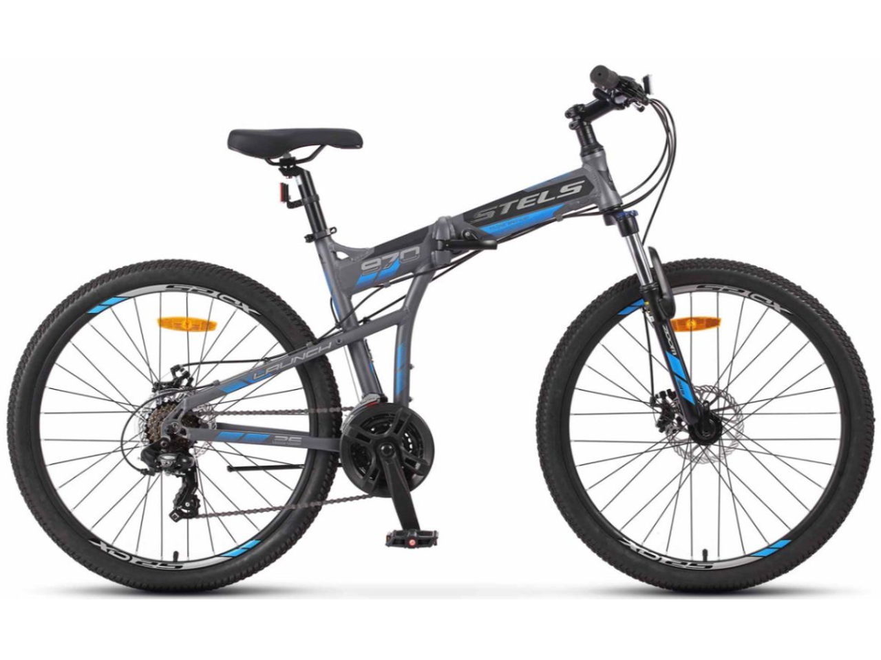 Велосипед Stels Launch 970 MD Z010 26 (17.5, серый/синий) Велосипед Stels Launch 970 MD Z010 26 (17.5, серый/синий)