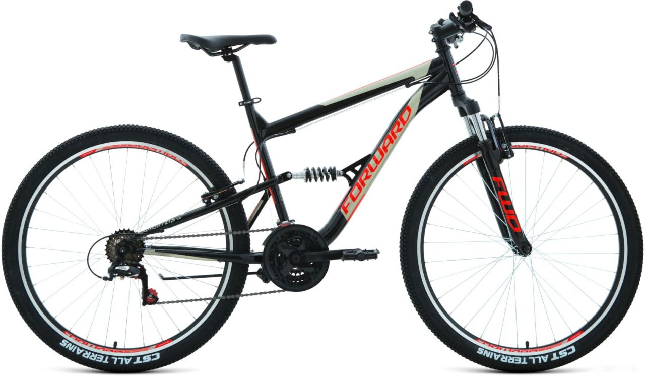 Велосипед Forward Raptor 27.5 1.0 р.18 2020 (черный/красный)