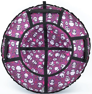 Тюбинг Hubster Люкс Pro S Панда фиолетовая, 120 см