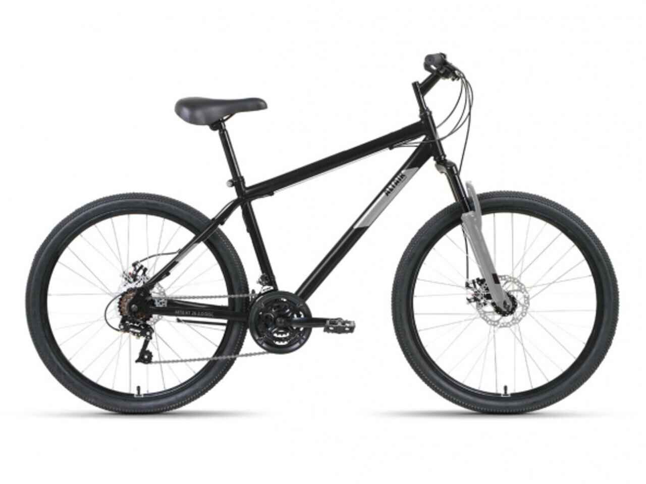 Велосипед ALTAIR MTB HT 26 2.0 disc (19, черный/серый, 2022) RBK22AL26113