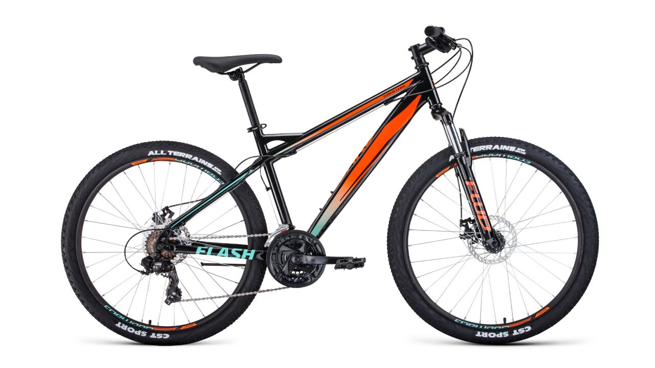 Велосипед Forward Flash 26 2.0 disс р.17 2022 (черный/оранжевый)
