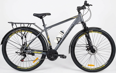 Велосипед GreenLand Action 29 2.0 K (21, серый/желтый)