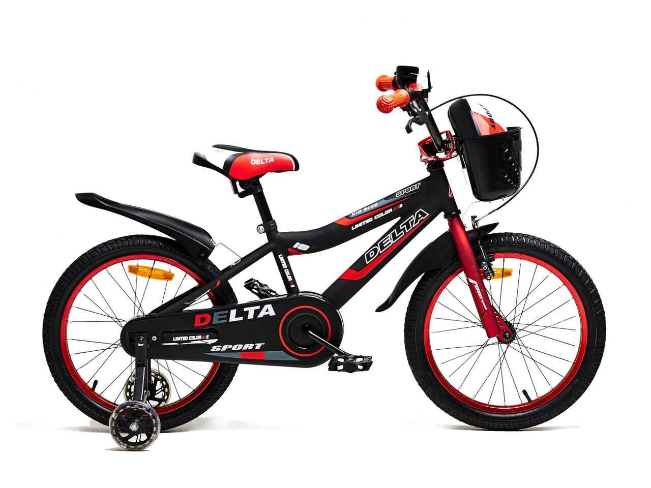 Детский велосипед DELTA Sport 18 (черный/красный, 2020)