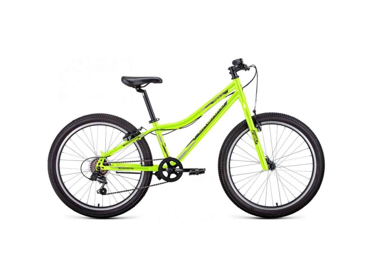 Велосипед Forward Titan 24 1.0 (12, ярко-зеленый/темно-серый, 2022)