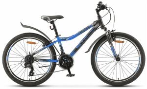 Подростковый горный (MTB) велосипед Stels Navigator 410 V 21-sp 24 V010 (12, черный/синий, 2023) Подростковый горный (MTB) велосипед Stels Navigator 410 V 21-sp 24 V010 (12, черный/синий, 2023)
