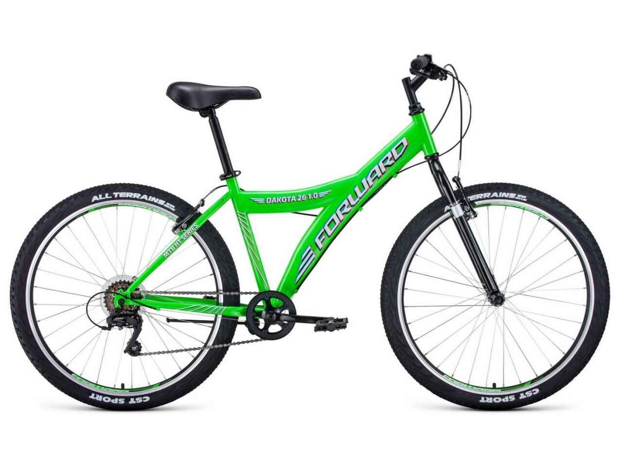 Велосипед Forward Dakota 26 1.0 2021 (зеленый/белый)