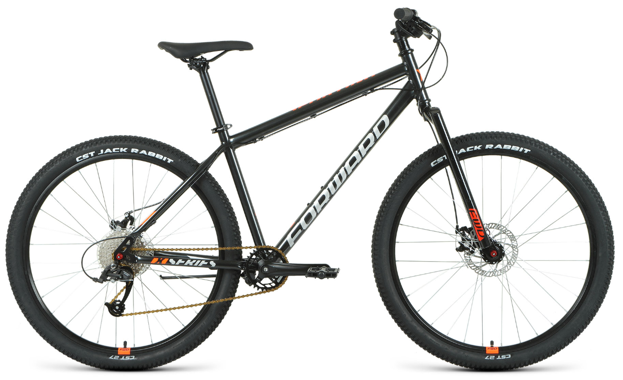 Велосипед Forward Sporting 27.5 X (17, черный/оранжевый, 2021)