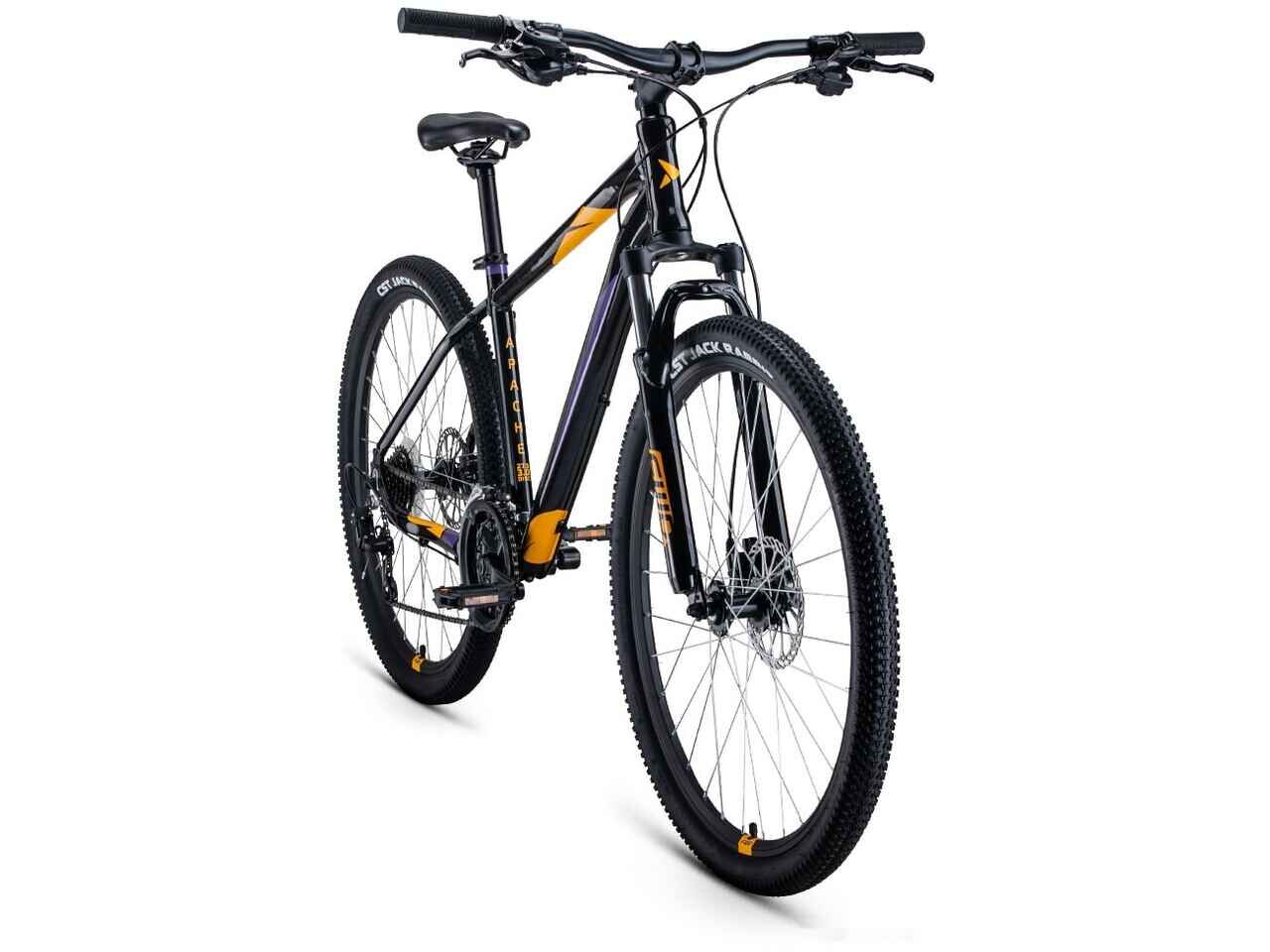 Велосипед Forward Apache 27.5 3.0 disc р.21 2021 (черный/желтый)