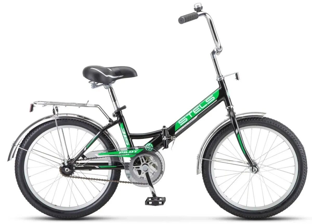 Велосипед Stels Pilot 315 Z010 (13, черный/зеленый, 2021)