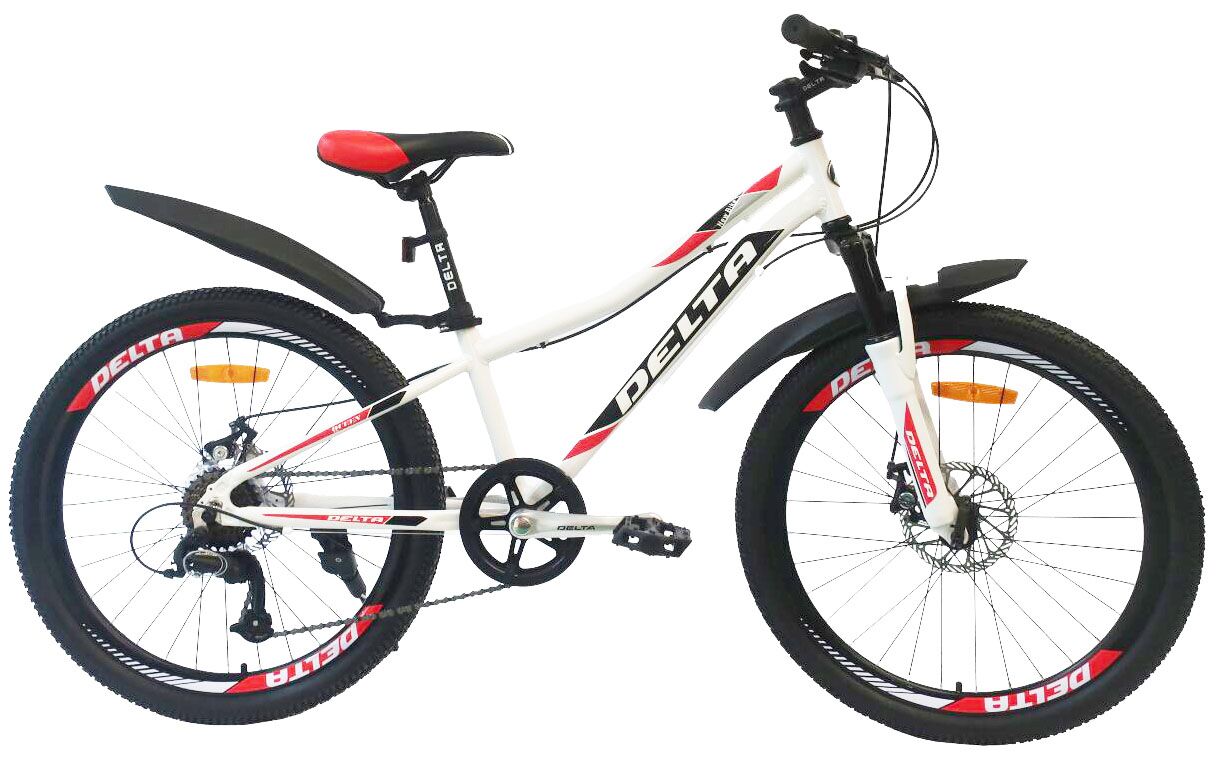 Велосипед DELTA Queen 24 (11, белый/красный, 2021)