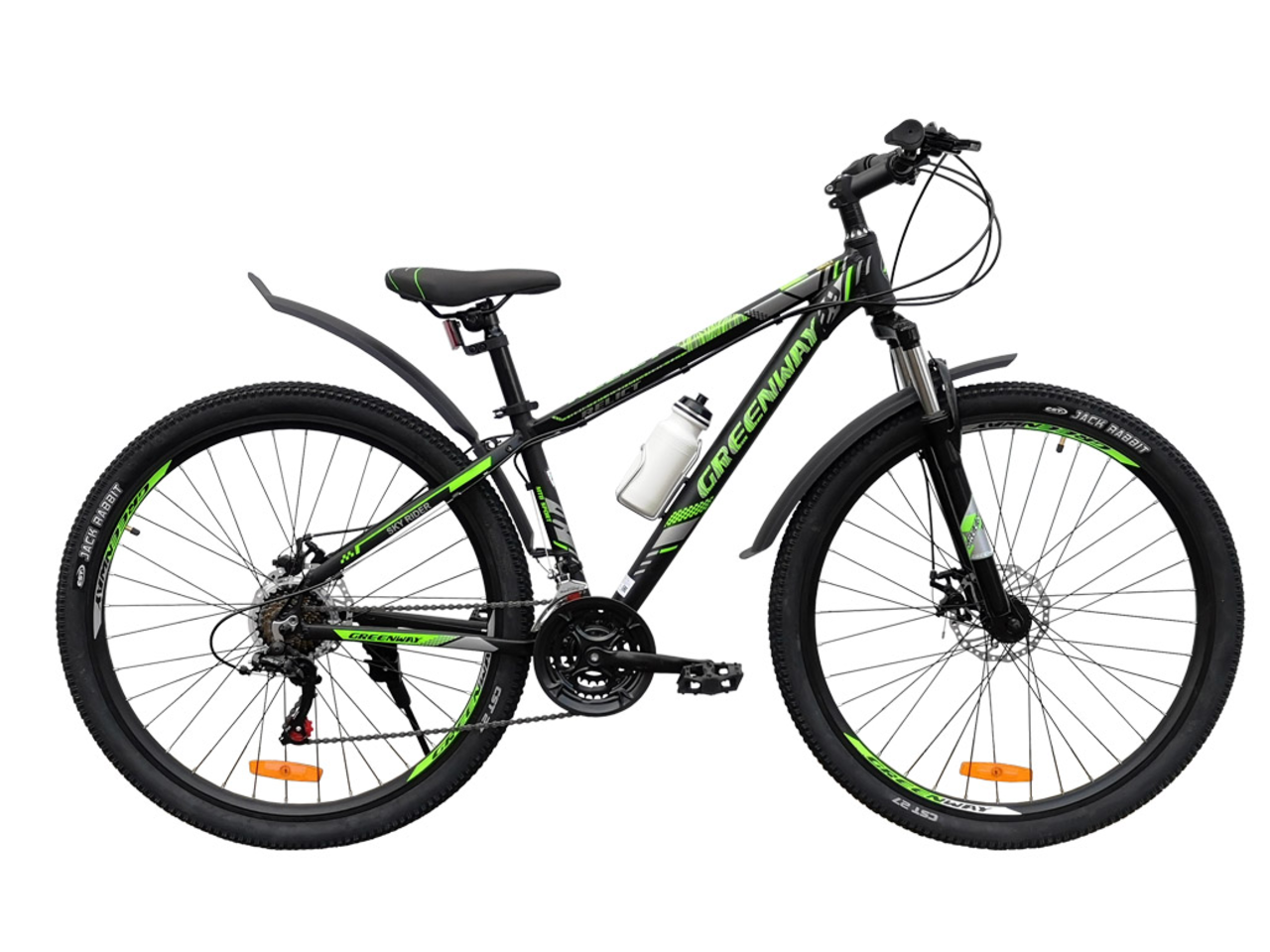 Велосипед Greenway Relict 27.5 (15.5, черный/зеленый, 2021)