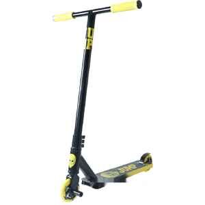 Трюковый самокат Ateox Jump 2024 (черный/желтый, с пегами)