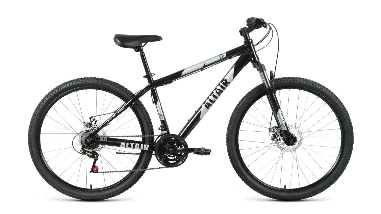 Велосипед ALTAIR AL 27.5 D (19, черный/серый, 2021)
