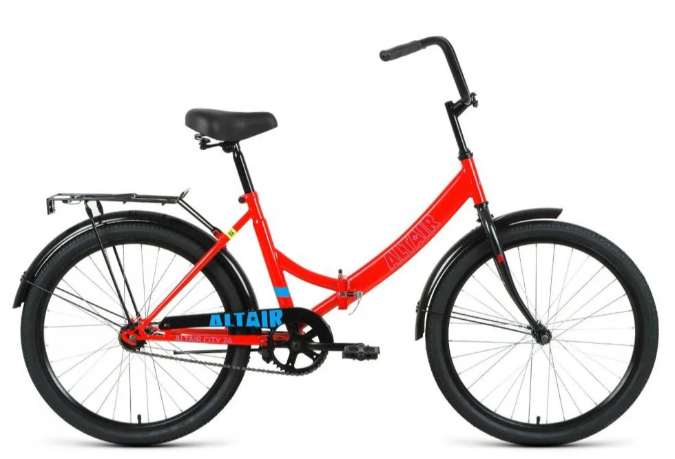 Велосипед ALTAIR City 24 (16, красный/голубой, 2022)