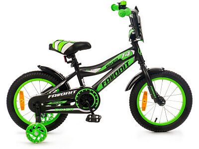 Детский велосипед Favorit Biker 14 (черно-зеленый) BIK-14GN