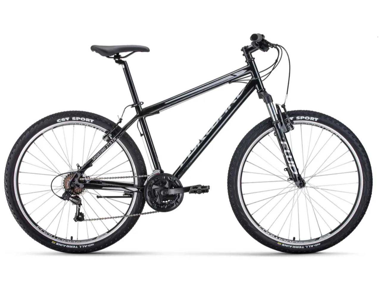 Велосипед Forward Sporting 27.5 1.0 р.19 2021 (черный/серый)