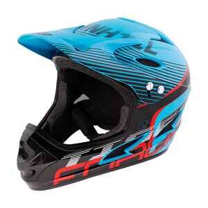 Спортивный шлем FORCE Tiger Downhill S/M 902106 (синий/красный)