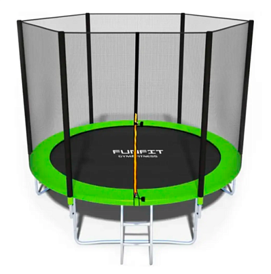 Батут Funfit 10FT (зеленый) BASIC 312 см с лестницей