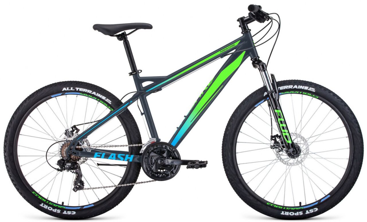 Велосипед Forward Flash 26 1.2 (19, синий/зеленый, 2021)