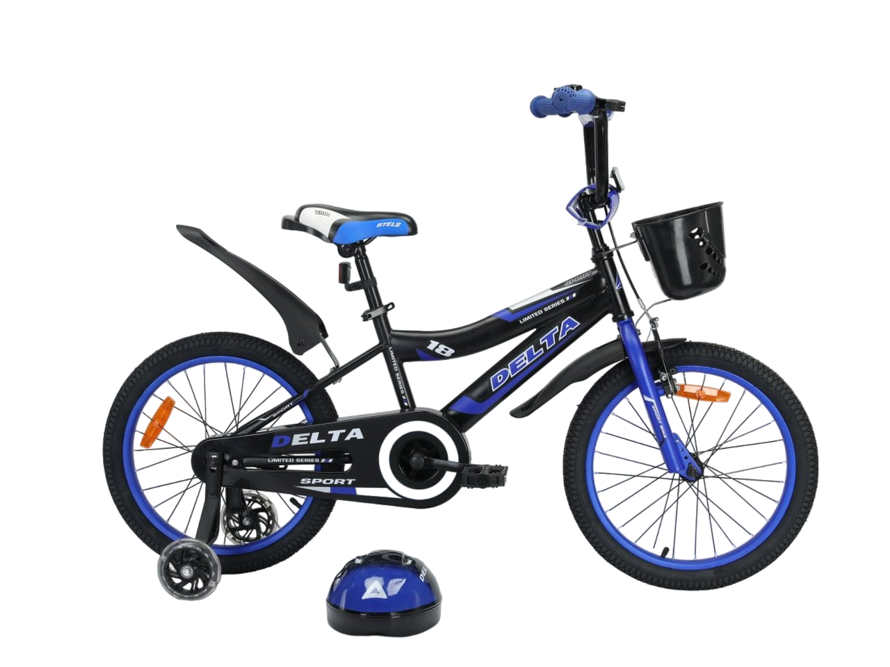 Детский велосипед DELTA Sport 18 (черный/синий) Детский велосипед DELTA Sport 18 (черный/синий)